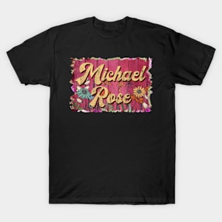 Classic Rose Personalized Flowers Proud Name T-Shirt